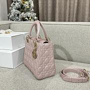 Dior Medium Lady Bag Pink Gold 24cm - 5