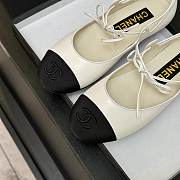 Chanel Mary Janes White Ballerina Flat - 3