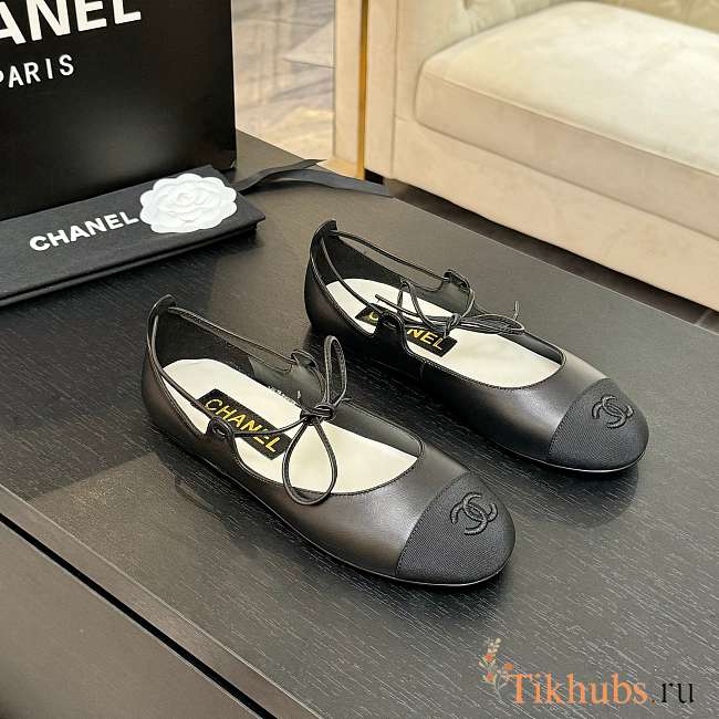 Chanel Mary Janes Black Ballerina Flat - 1