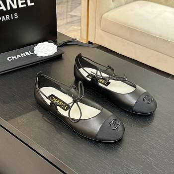 Chanel Mary Janes Black Ballerina Flat