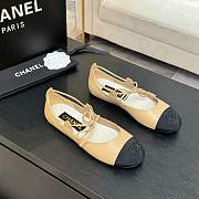 Chanel Mary Janes Beige Ballerina Flat - 1