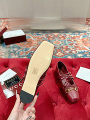 Gucci Women's Horsebit Ballet Red Flat - 2