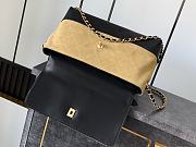 Chanel Handbag Suede Leather Black 33x12x18cm - 6