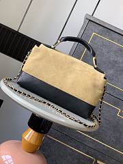 Chanel Handbag Suede Leather Black 33x12x18cm - 3