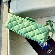 Chanel Top Handle Bag Green Lambskin 20x12.5x6cm - 3