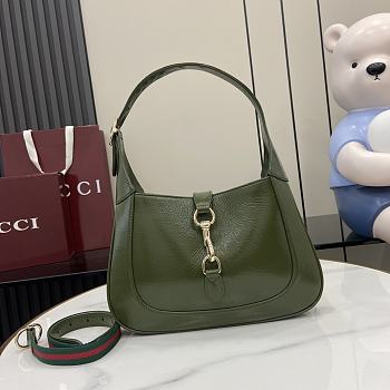 Gucci Jackie Small Shoulder Bag Green 27.5x19x4cm