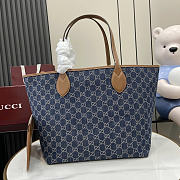 Gucci Totissima Medium Tote Bag Denim Blue 30.5x28x27cm - 1