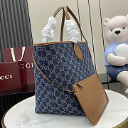 Gucci Totissima Medium Tote Bag Denim Blue 30.5x28x27cm - 5