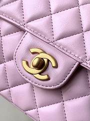 Chanel Small Flap Bag Top Handle Lambskin Gold Light Pink 22x11.5x6cm - 4