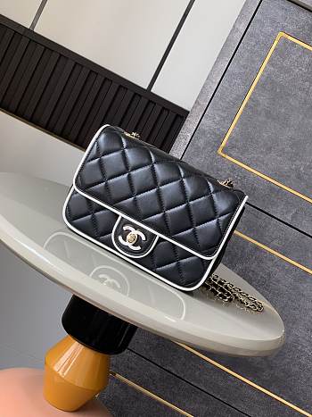 Chanel Wallet On Chain Black & White 19.5x13.5x7cm