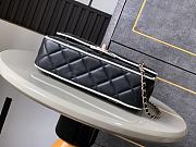 Chanel Flap Bag Lambskin Black & White 23.5x16.5x6.5cm - 5