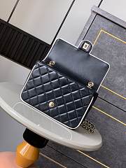Chanel Flap Bag Lambskin Black & White 23.5x16.5x6.5cm - 3