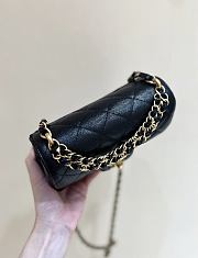 Chanel Mini Flap Bag Caviar Gold Black Gold 18x13x5.5cm - 6