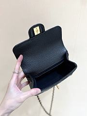 Chanel Mini Flap Bag Caviar Gold Black Gold 18x13x5.5cm - 2