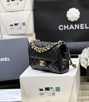 Chanel Mini Flap Bag Caviar Gold Black Gold 18x13x5.5cm - 3