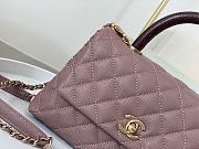 Chanel Coco Handle Bag Small Purple Caviar Gold 24cm - 2