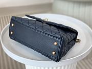 Chanel Coco Handle Bag Small Navy Blue Brown Caviar Gold 24cm - 4