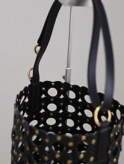 YSL The Hearted Bucket Bag Black 20x30x20cm - 5