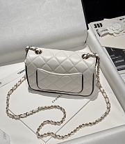Chanel Wallet On Chain White Black 19.5x13.5x7cm - 5