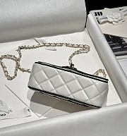 Chanel Wallet On Chain White Black 19.5x13.5x7cm - 4