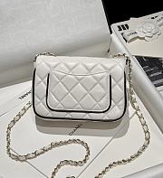 Chanel Wallet On Chain White Black 19.5x13.5x7cm - 2
