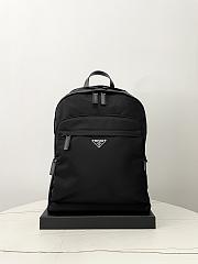 Prada Re-Nylon Saffiano Leather Backpack Black 43.5x31x20cm - 1