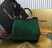 Dolce & Gabbana Medium Sicily Handbag Green 20x16x8cm - 6