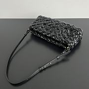 Bottega Veneta Kalimero Cha-Cha Bag Black 28.5x15x6cm - 6