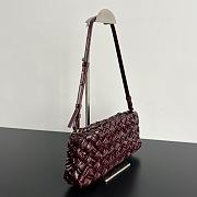 Bottega Veneta Kalimero Cha-Cha Bag Red Wine 28.5x15x6cm - 6