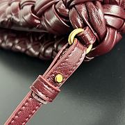Bottega Veneta Kalimero Cha-Cha Bag Red Wine 28.5x15x6cm - 3