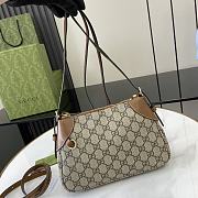 Gucci GG Emblem Small Shoulder Bag Brown 24.5x16x5cm - 6