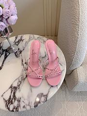 Christian Louboutin Tatoosh Spikes Pink Slide Sandals 8.5cm - 3