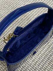 YSL LE 5 À 7 Shoulder Bag Blue Patent 23x16x6.5cm - 2