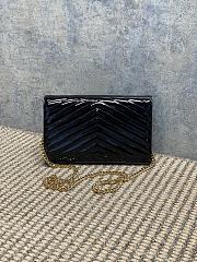 YSL Envelope Wallet Bag Black Patent Gold 22.5x14x4cm - 6