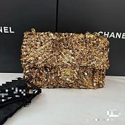 Chanel Flap Bag Gold Sequins 21x14x8cm - 1