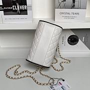 Chanel 25P Clutch With Chain White & Black 18.5x11.5x11cm - 4