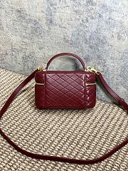 YSL Gaby Mini Vanity Bag Red Wine 18x11x6.5cm - 6
