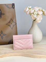 YSL Card Case Pink Gold 10x7.5x0.5cm - 4