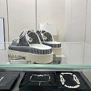 Chanel Black White Sandal Slides - 5