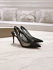 Christian Louboutin Follies Strass Black Sling 70mm Pumps - 1