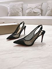 Christian Louboutin Follies Strass Black Sling 70mm Pumps - 4