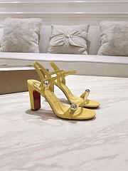 Christian Louboutin Atmospheria 85 Nappa Yellow Sandal - 1