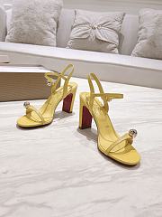 Christian Louboutin Atmospheria 85 Nappa Yellow Sandal - 5