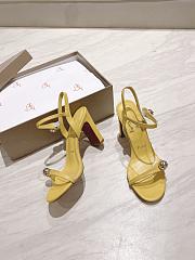 Christian Louboutin Atmospheria 85 Nappa Yellow Sandal - 4