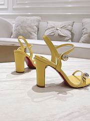 Christian Louboutin Atmospheria 85 Nappa Yellow Sandal - 2