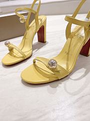 Christian Louboutin Atmospheria 85 Nappa Yellow Sandal - 3