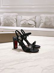 Christian Louboutin Atmospheria 85 Nappa Black Sandal - 1