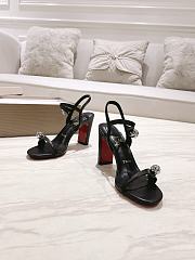 Christian Louboutin Atmospheria 85 Nappa Black Sandal - 4