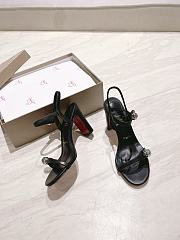 Christian Louboutin Atmospheria 85 Nappa Black Sandal - 3