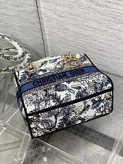 Dior Lady D-lite Bag Around The World Blue 24x11x20cm - 6